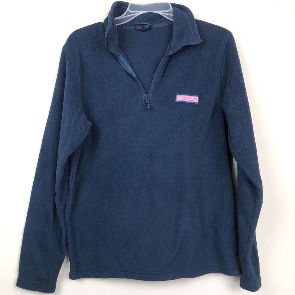 Vineyard Vines Pullover Sweater 1/4 Zip Fleece Navy Men’s Size XS